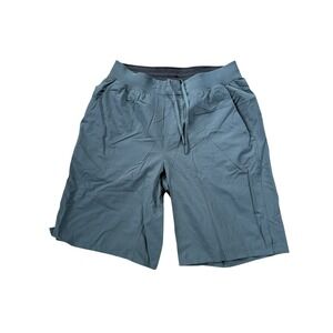 Lululemon Mens Size S Shorts Gray Athletic Stretch Drawstring Pockets Zip Pocket